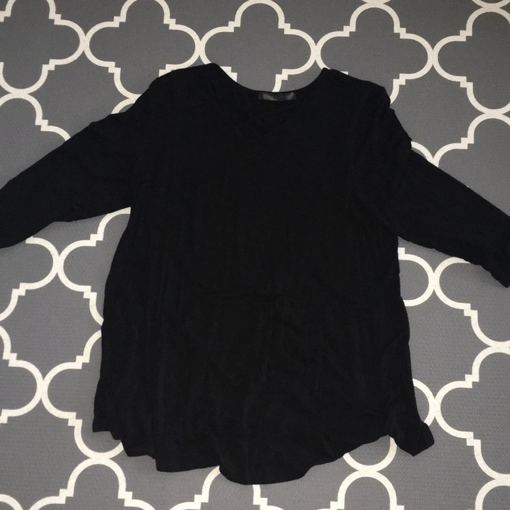 Worn once black cross front top